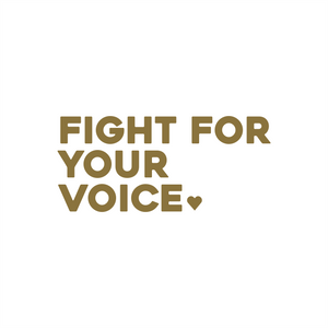 fight for your voice positive affirmation sticker in Gold – vinyl waterproof sticker