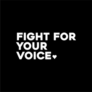 fight for your voice positive affirmation sticker in Black – vinyl waterproof sticker