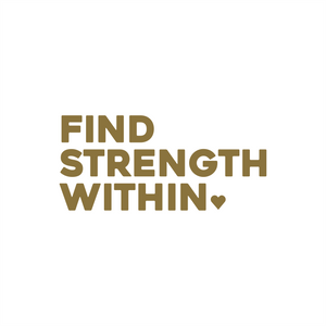 find strength within positive affirmation sticker in Gold – vinyl waterproof sticker
