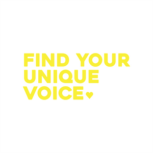 find your unique voice positive affirmation sticker in Peach Blossom – vinyl waterproof sticker