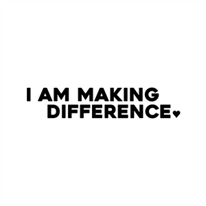 i am making a difference positive affirmation sticker in White – vinyl waterproof sticker