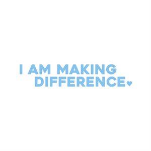 i am making a difference positive affirmation sticker in Peach Blossom – vinyl waterproof sticker