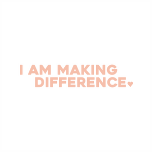 i am making a difference positive affirmation sticker in Gold – vinyl waterproof sticker