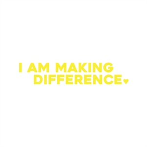 i am making a difference positive affirmation sticker in Yellow – vinyl waterproof sticker