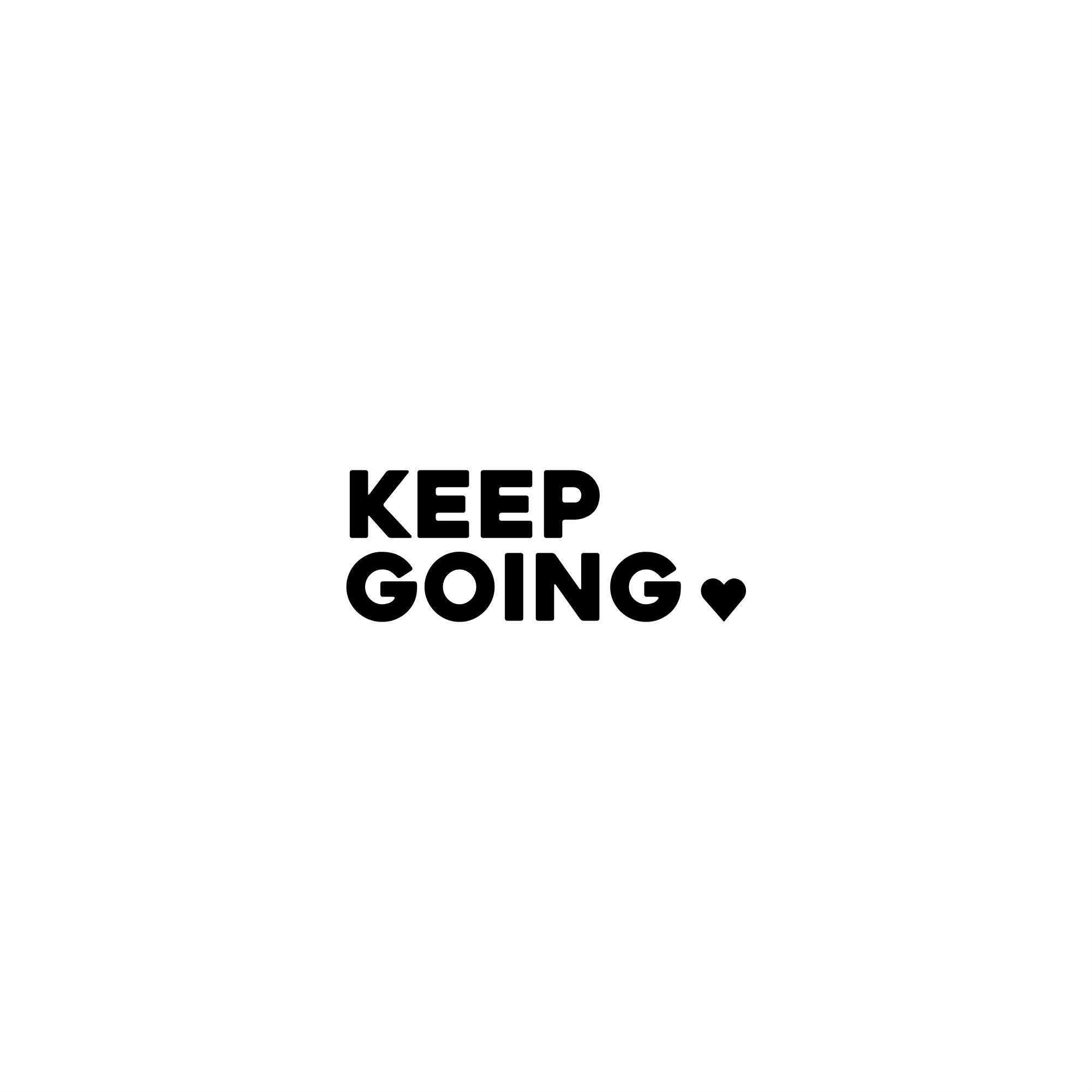keep going positive affirmation sticker in Black – vinyl waterproof sticker