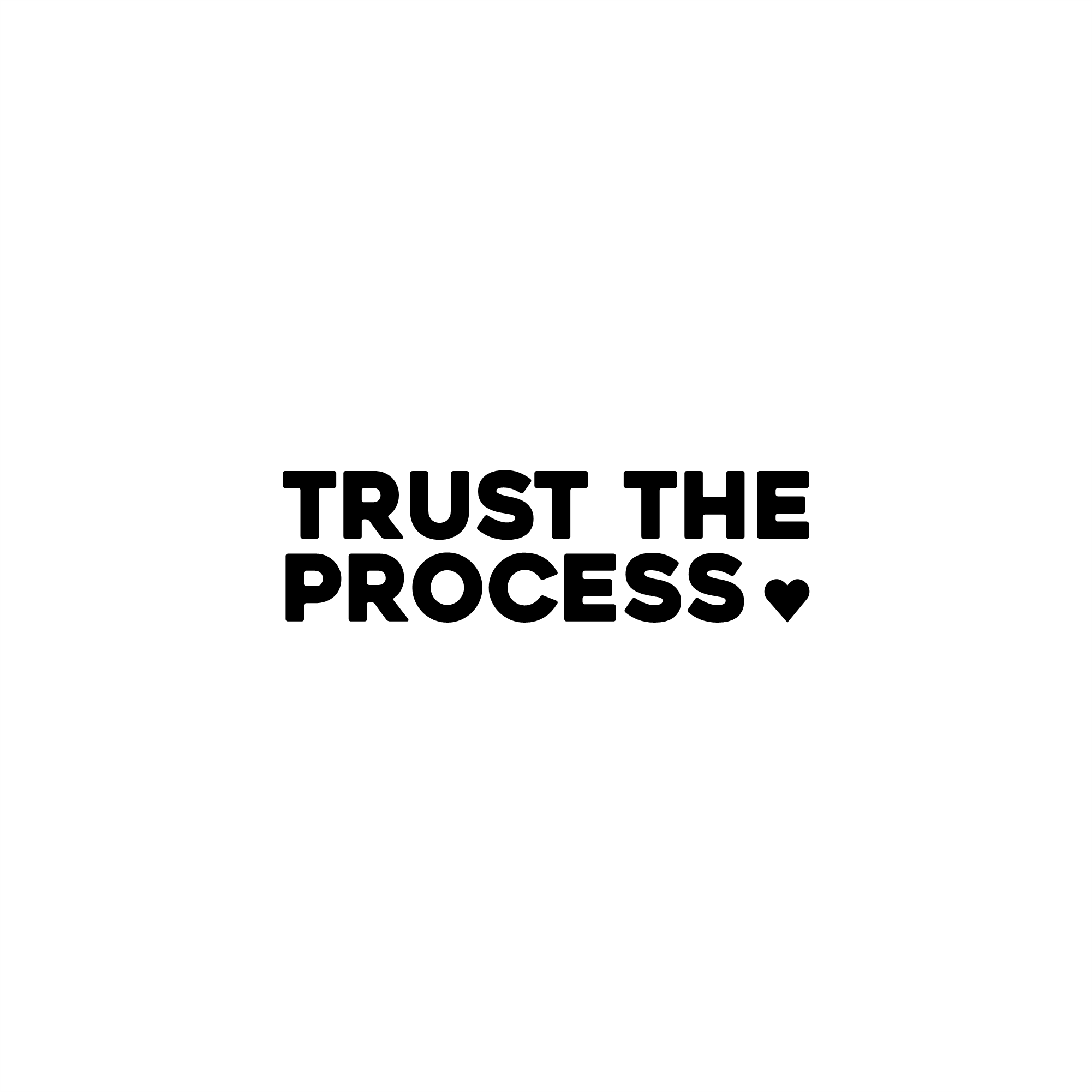 trust the process positive affirmation sticker in Black – vinyl waterproof sticker
