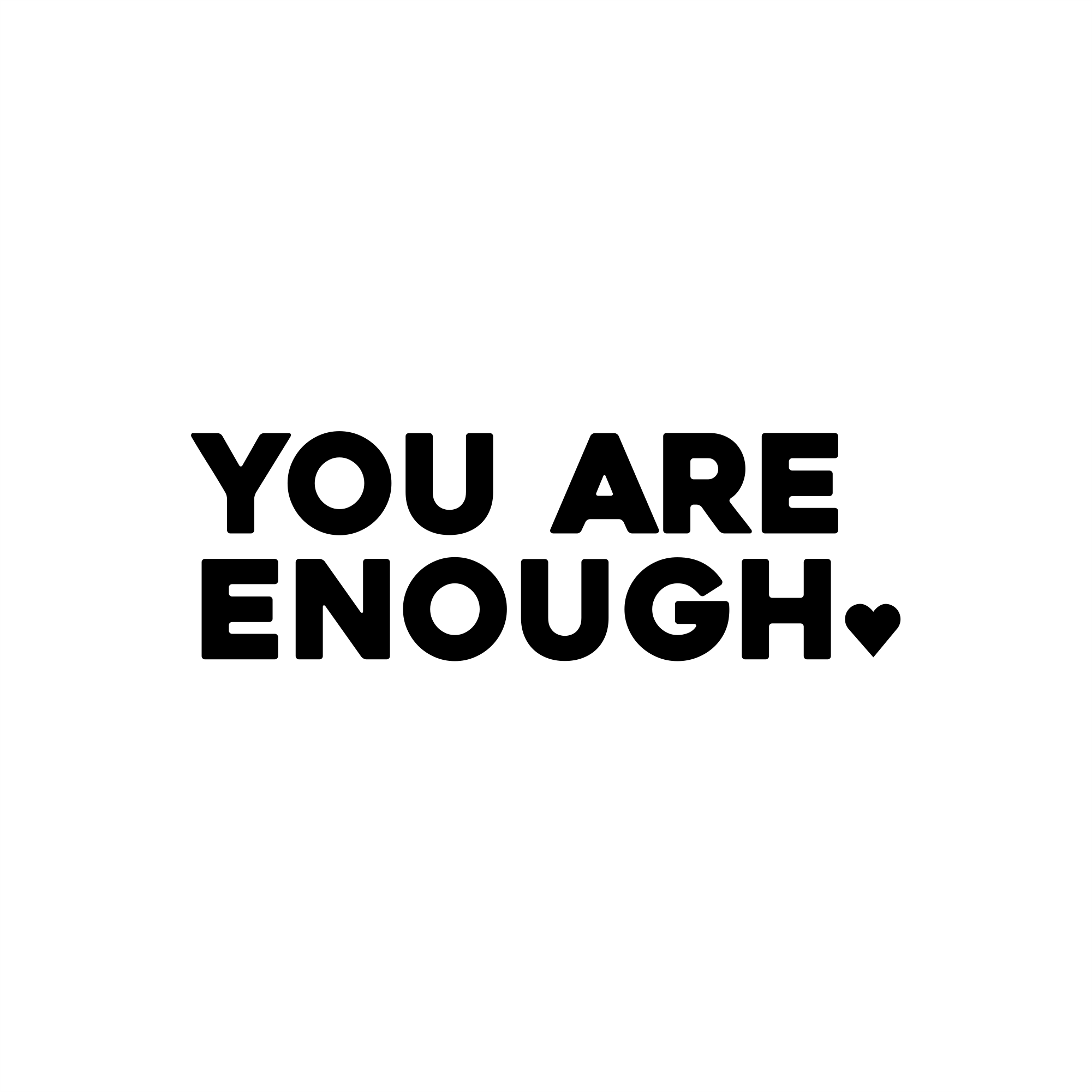 you are enough positive affirmation sticker in White – vinyl waterproof sticker