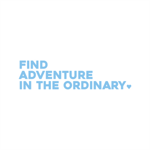 find adventure in the ordinary positive affirmation sticker in Baby Blue – vinyl waterproof sticker