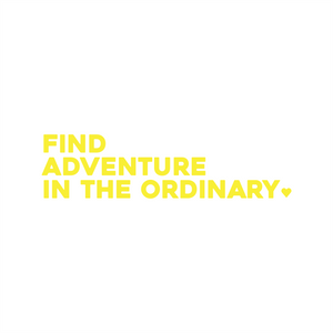 find adventure in the ordinary positive affirmation sticker in Yellow – vinyl waterproof sticker