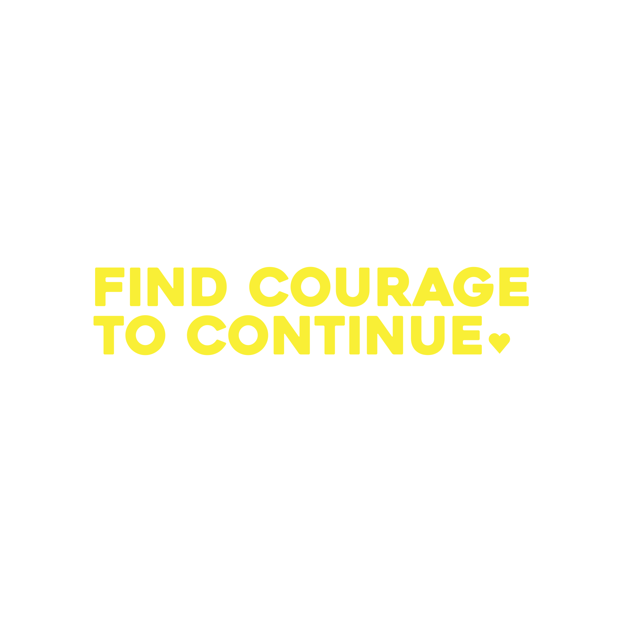 find courage to continue positive affirmation sticker in Yellow – vinyl waterproof sticker