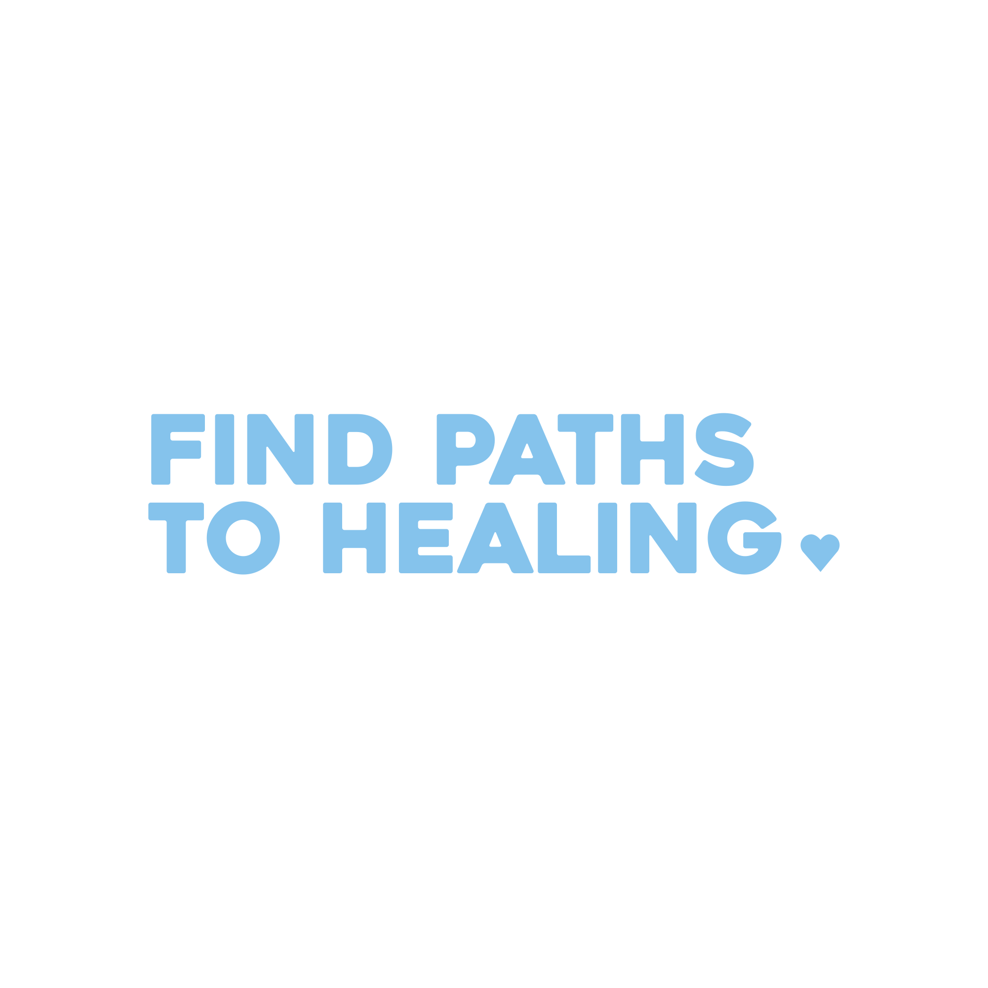 find paths to healing positive affirmation sticker in Baby Blue – vinyl waterproof sticker