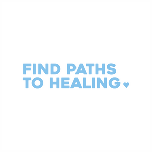 find paths to healing positive affirmation sticker in Baby Blue – vinyl waterproof sticker