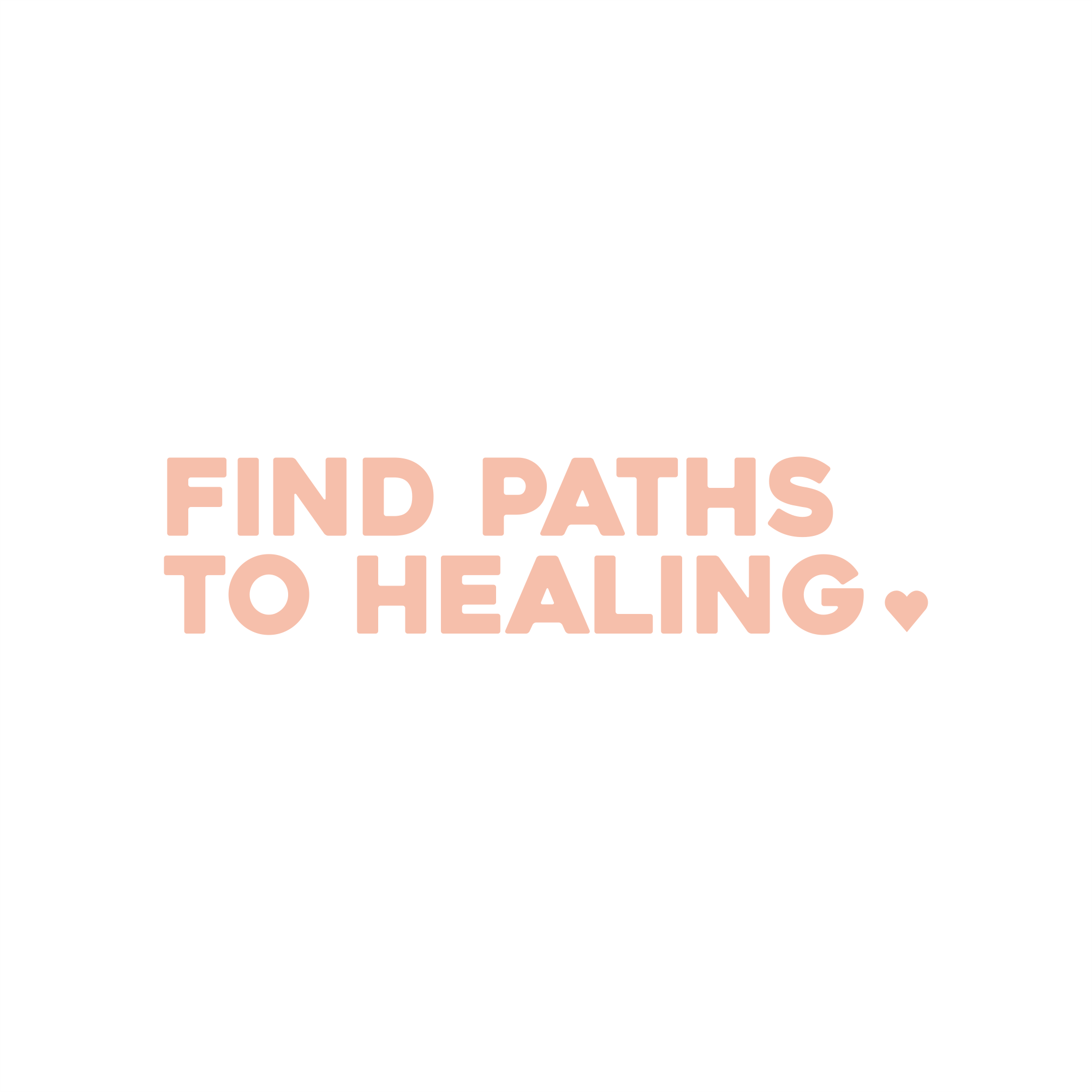 find paths to healing positive affirmation sticker in Peach Blossom – vinyl waterproof sticker