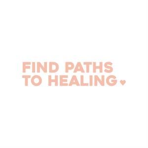 find paths to healing positive affirmation sticker in Peach Blossom – vinyl waterproof sticker