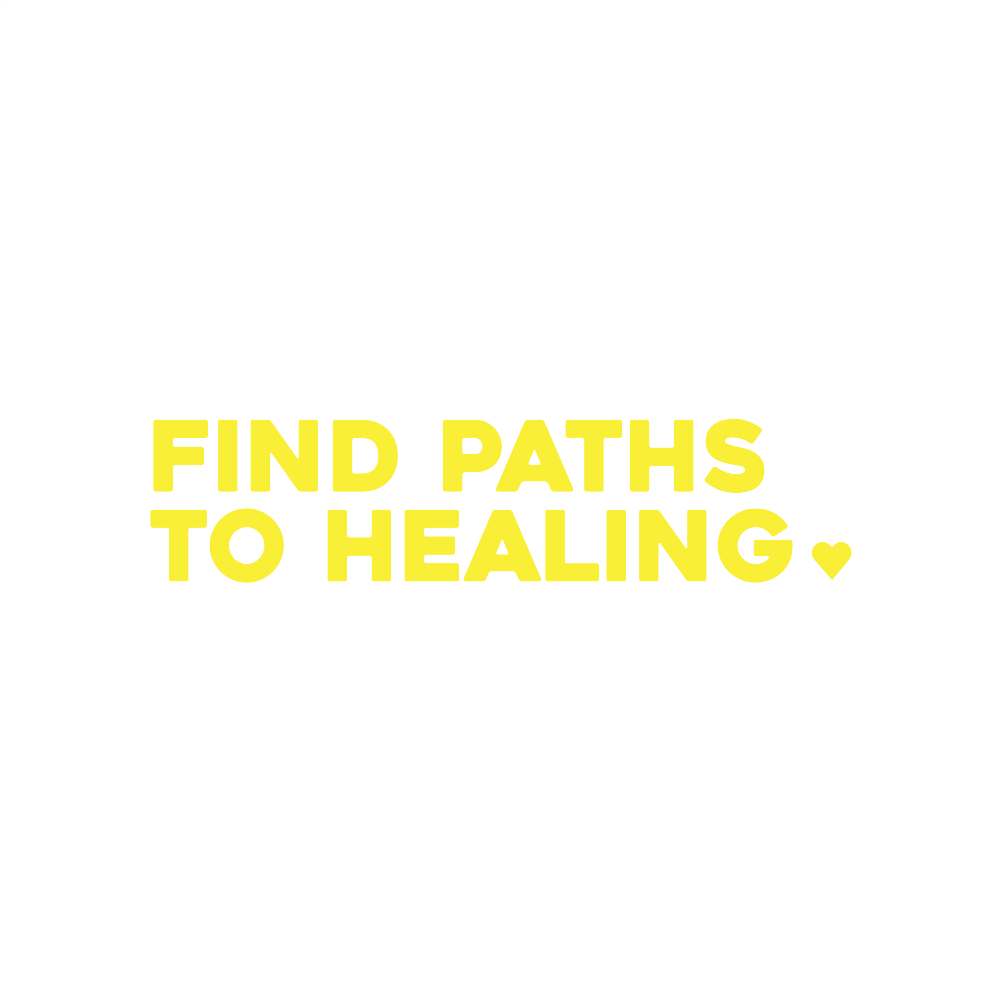 find paths to healing positive affirmation sticker in Yellow – vinyl waterproof sticker