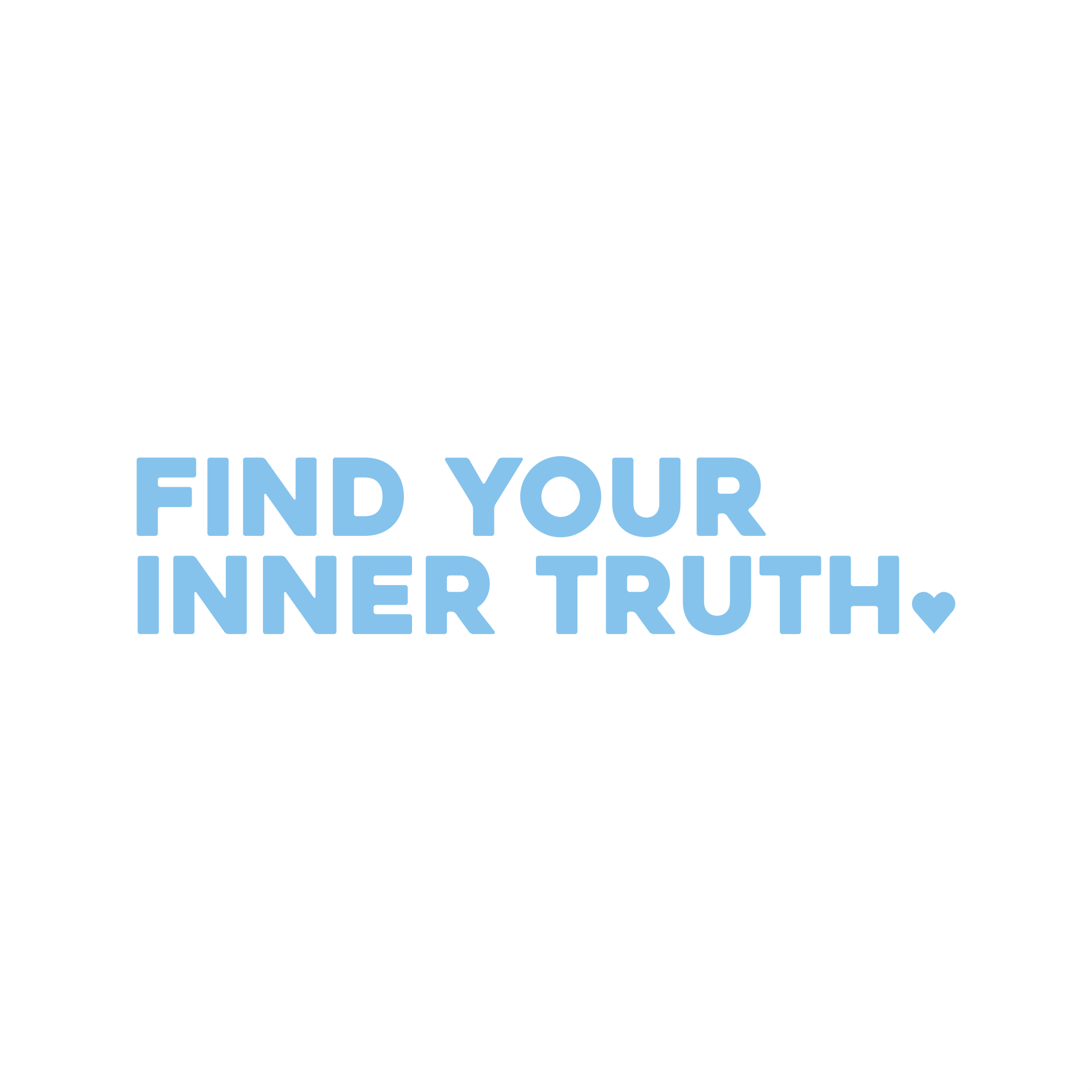 find your inner truth positive affirmation sticker in Baby Blue – vinyl waterproof sticker