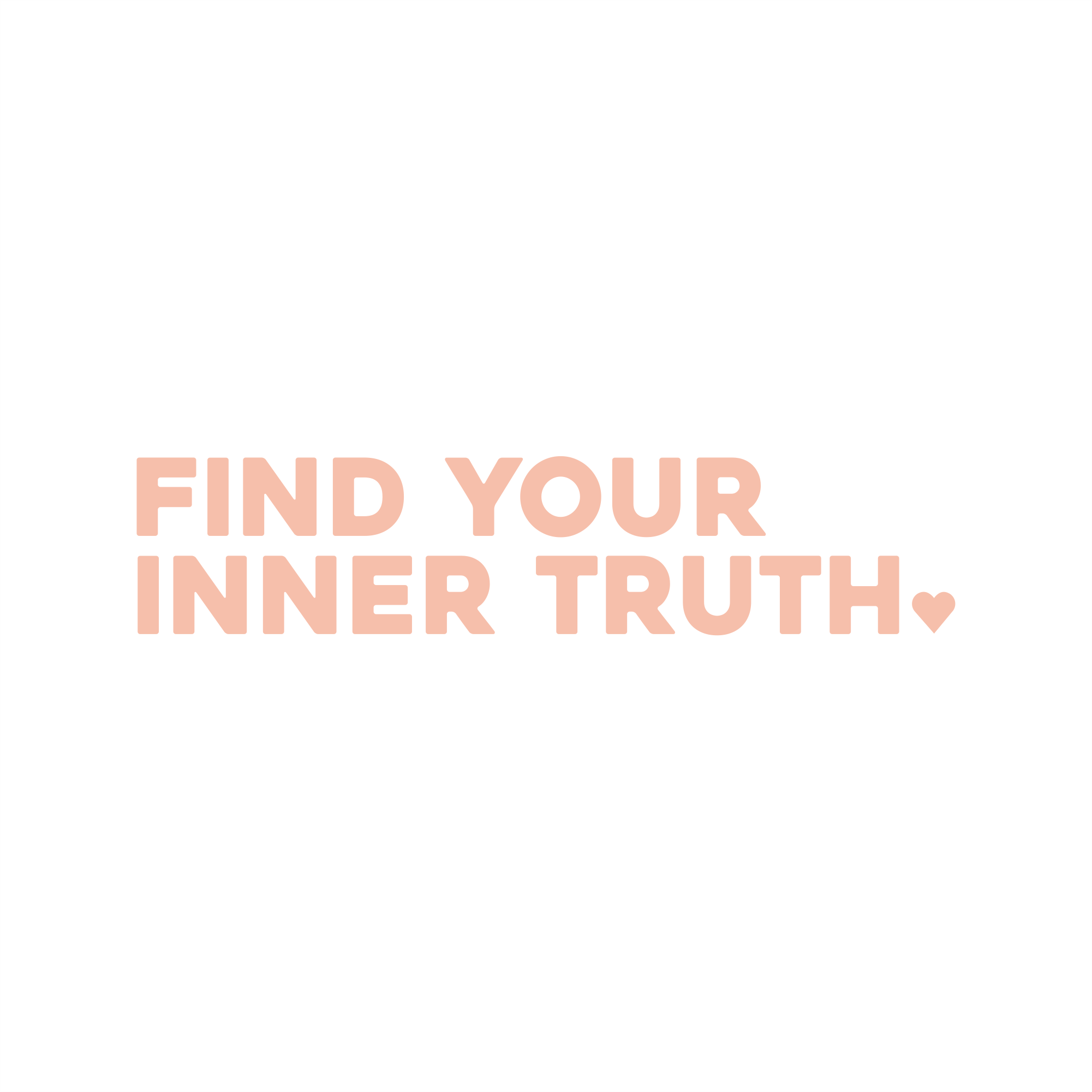 find your inner truth positive affirmation sticker in Peach Blossom – vinyl waterproof sticker