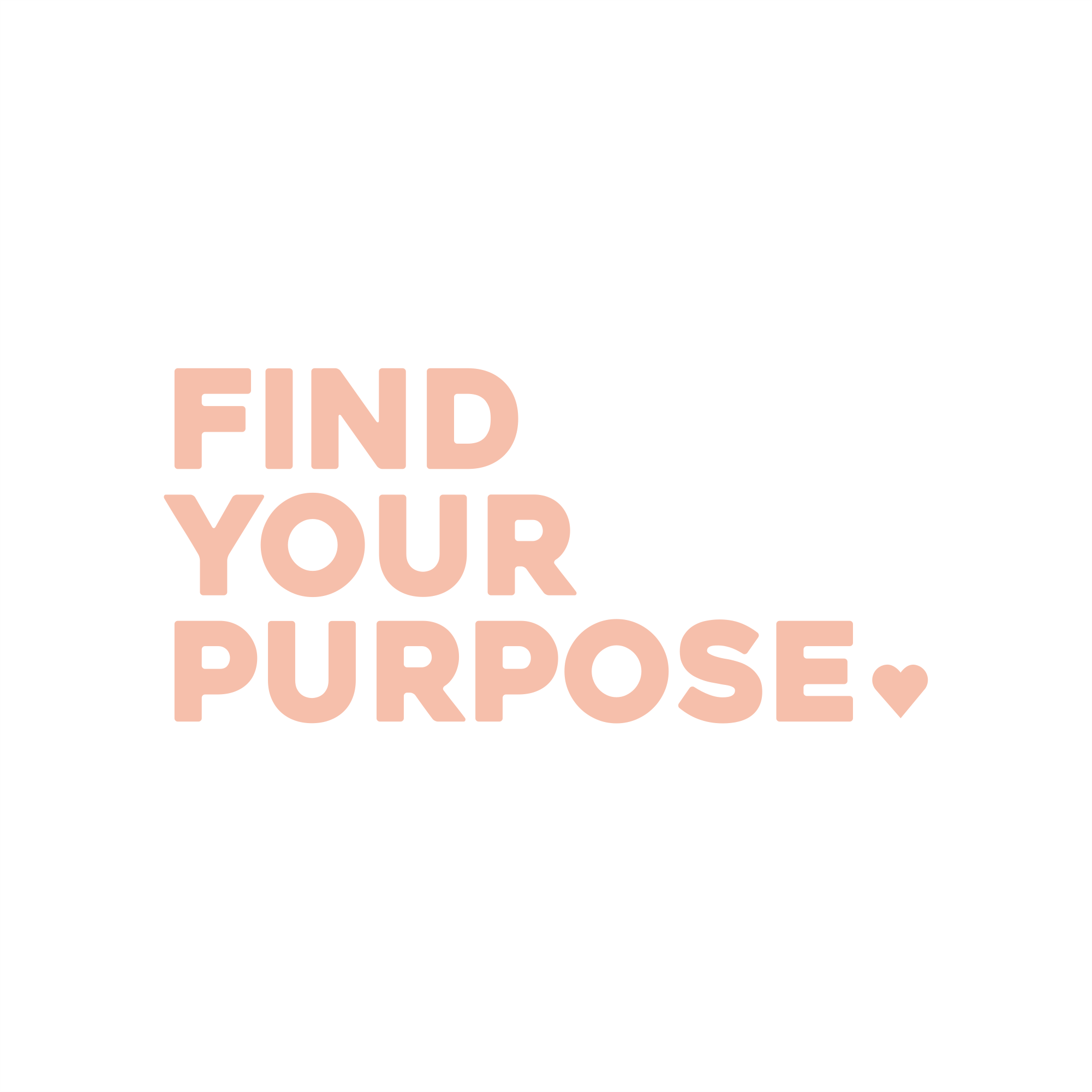 find your purpose positive affirmation sticker in Peach Blossom – vinyl waterproof sticker