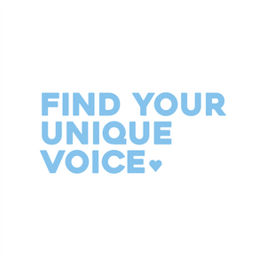 find your unique voice positive affirmation sticker in Yellow – vinyl waterproof sticker