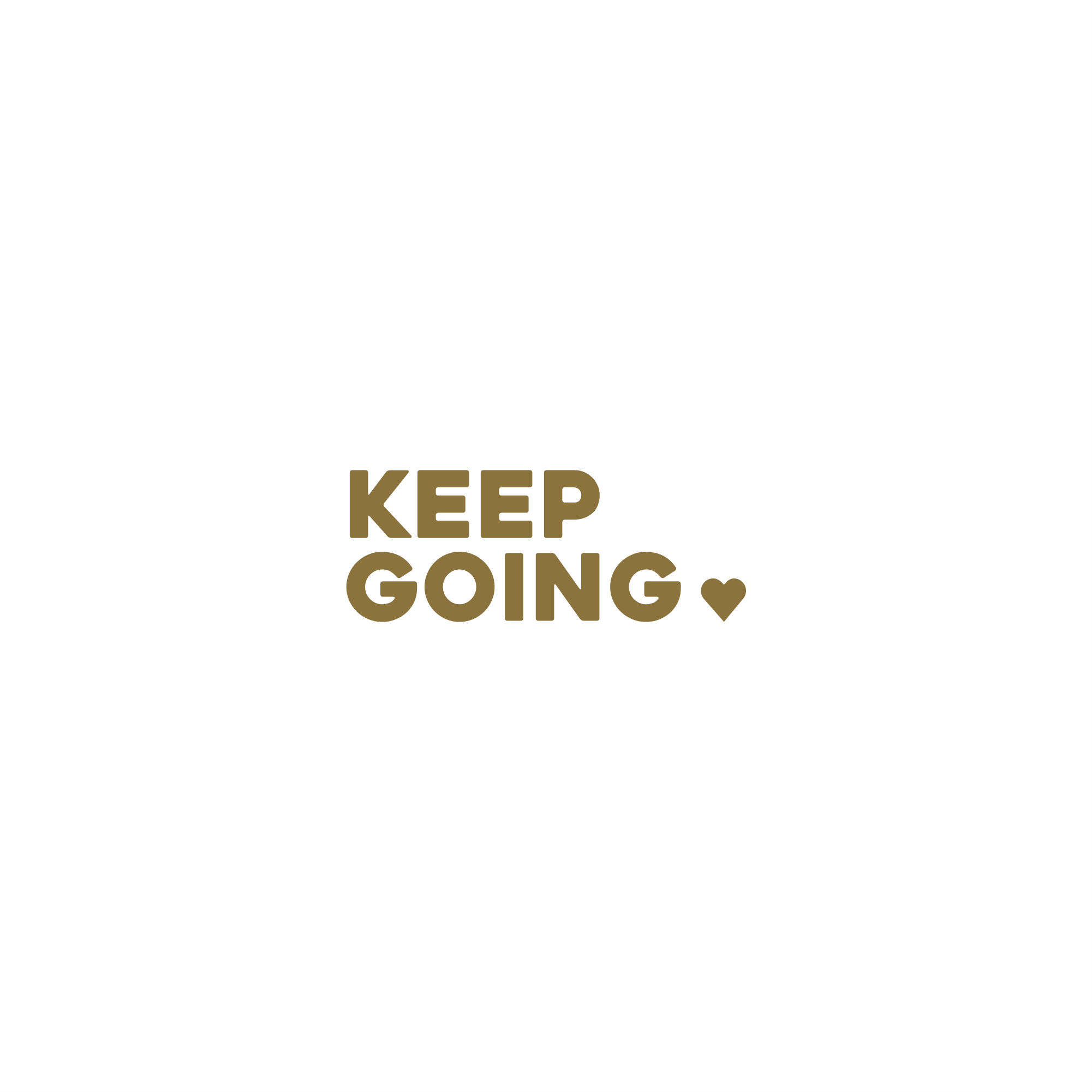 keep going positive affirmation sticker in Gold – vinyl waterproof sticker