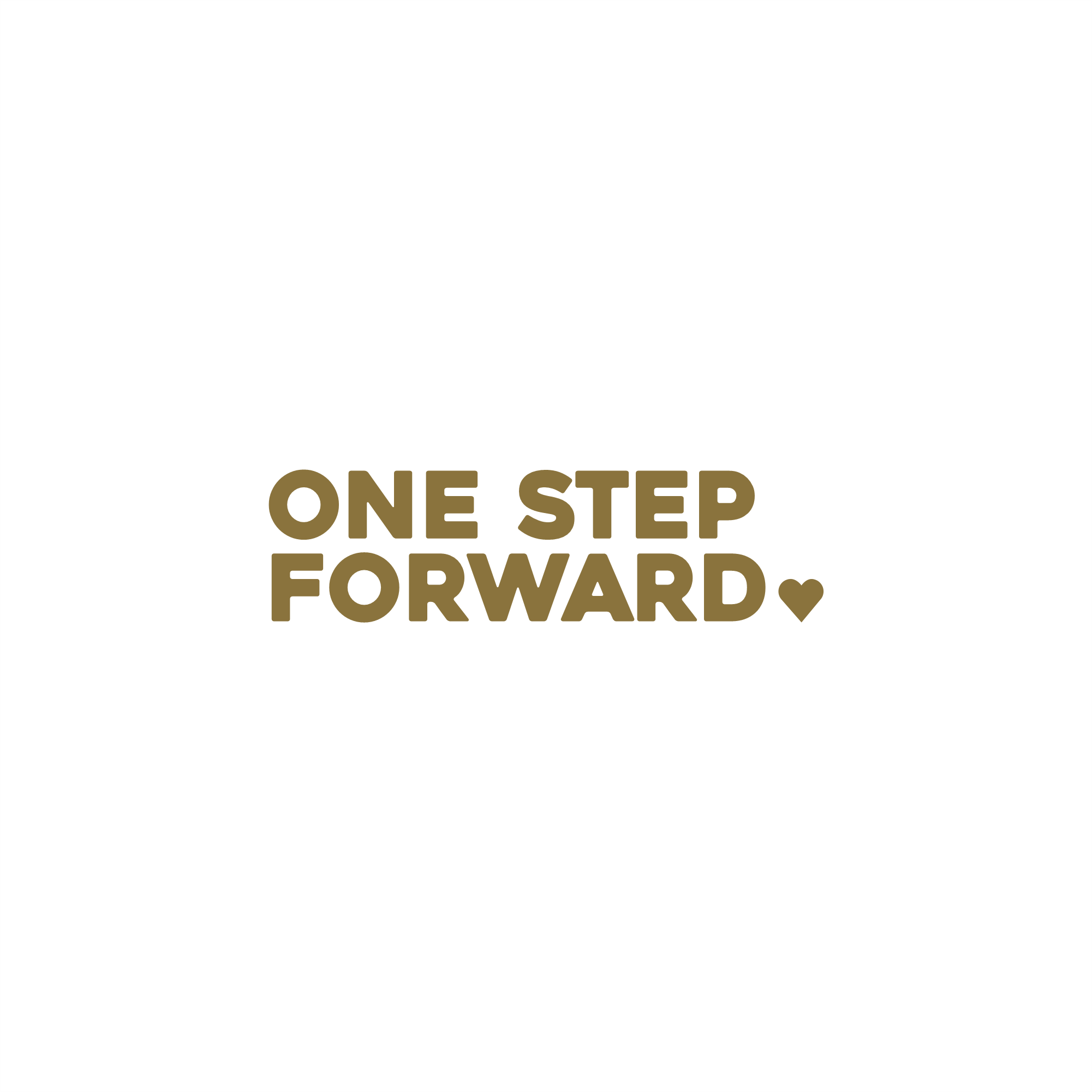 one step forward positive affirmation sticker in Gold – vinyl waterproof sticker