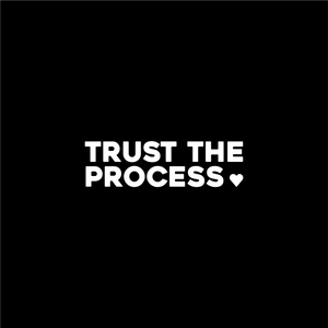 trust the process positive affirmation sticker in White – vinyl waterproof sticker